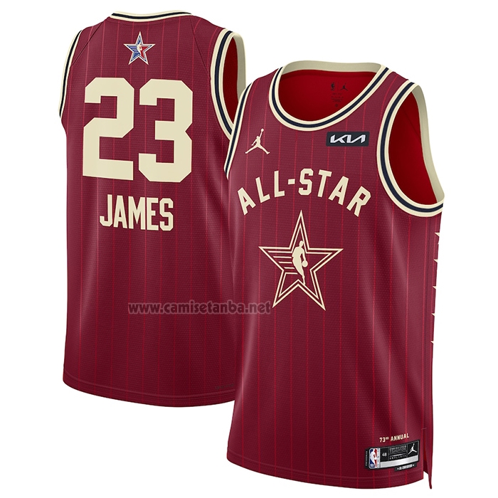 Camiseta All Star 2024 Los Angeles Lakers LeBron James NO 23 Rojo
